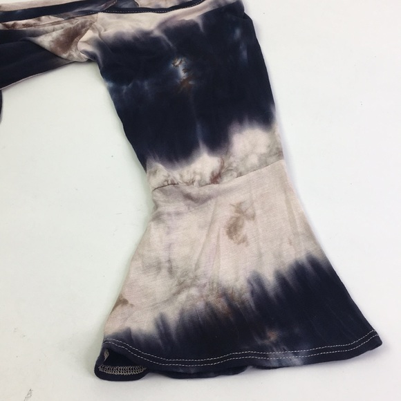 Lucy Love Knit Top S Oversized Tie Dye Navy Tan *Q - Picture 8 of 8